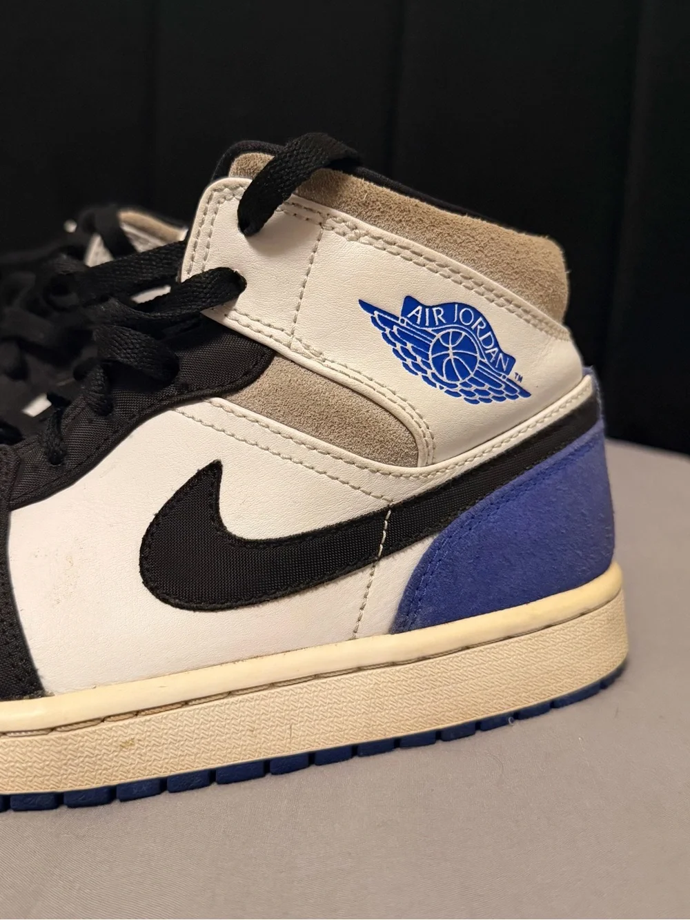 Jordan Men's Sneakers in White, Black & Blue